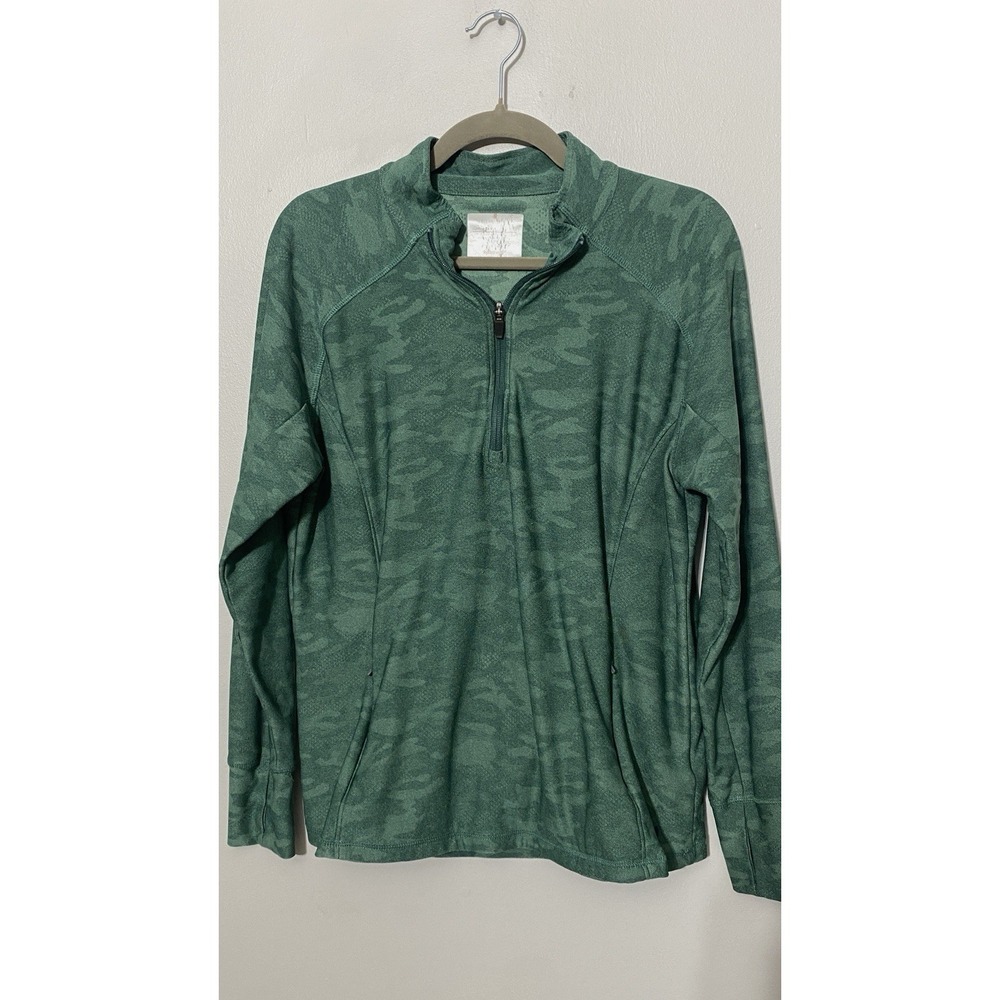 Oobe Hydrovent Women's 1/4 Zip Size‎ Large Camo Athletic Lightweight Zip Pockets